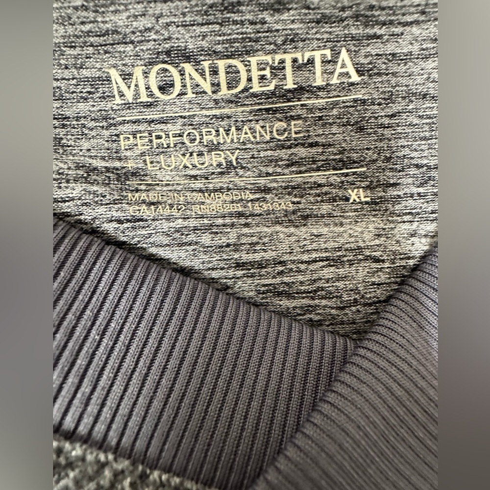 MONDETTA PERFORMANCE + LUXURY XL Lavender Gray Space Dye Hooded PulloverShirt - Picture 5 of 9